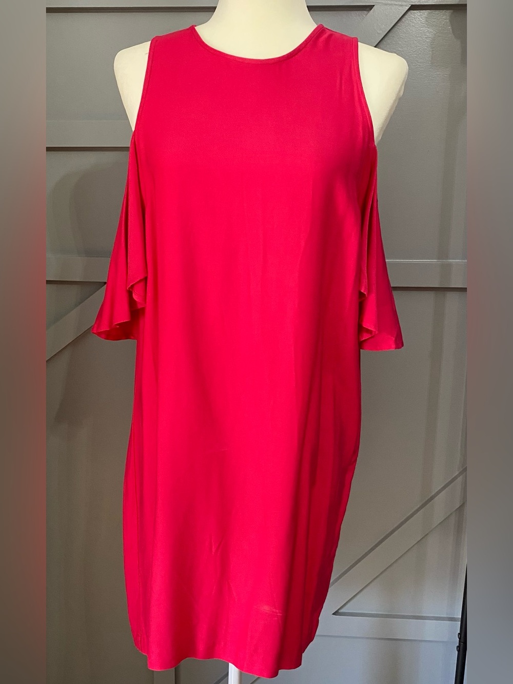 NWT Mudpie Cold-Shoulder Dress in Hot Pink Size S
